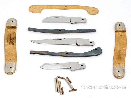 Trapper Slipjoint knife kit Two Blade 4” with jigged bone scales