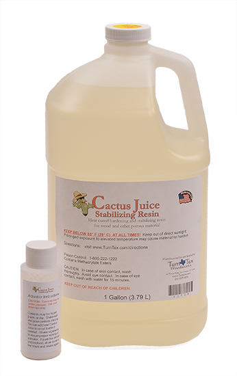 Cactus Juice Stabilizing Resin and Dyes: 1 Gallon (3.79 L) Cactus Juice -  High Volume Discount (min 4 gallons)